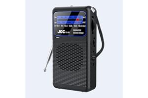 Portable Radio AM/FM with Long Range Reception for Indoor, Outdoor & Emergency Use Radio with Speaker & Headphone Jack 2AA Ba