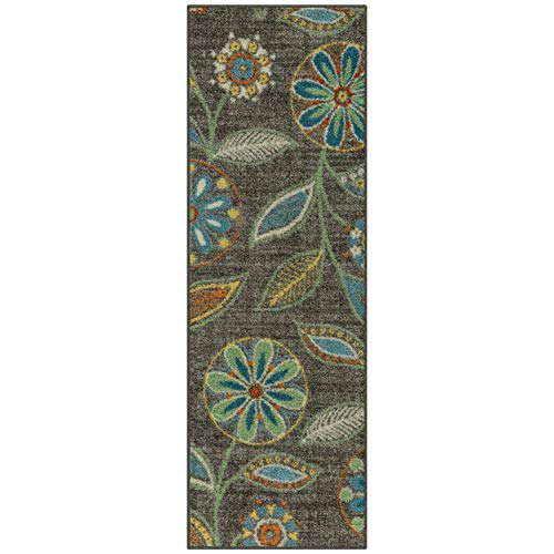 Maples Rugs Reggie Floral Runner Rug Non Slip Hallway Entry Carpet