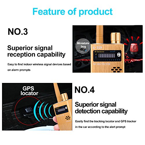 Dooreemee Anti-spy Electronic Bug Detector Hide Camera RF Signal Detector [Upgraded Version],GPS Tracker Wireless Radio Frequency Ultra-high Sensitivity GSM Device Finder Scanner - Thumbnail 2