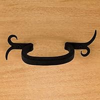 Casa Hardware Bostwick Hand-Forged Iron Drawer Pull - Black Powder Coat