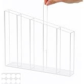 Honeydak Acrylic Straw Holder Cupboard Straw Organizer for Cabinet Door Different Heights Straws Dispenser Adhesive Reusable Storage for Counter for Kitchen Counters and Cupboards(Clear)