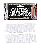 Roaring 20s - Wild West - Victorian Garters or Armbands in White Satin - Set of 2