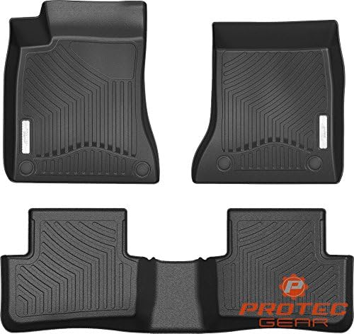 Protec Gear 2014-2018 Mercedes Benz A / CLA / GLA Class 3D Car SUV Truck Floor Liner Mats All Weather 360 Degree Protection Multi-Dimensional Patented Non-Spill Dam and Digital Scanning Technology