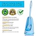 Toilet Bowl Brush and Holder Set for Bathroom Storage, Super Long 17 inch 2 in 1 Toilet Brush with Under Rim Brush and Antislip Handle, Comes with Cleaning eBook