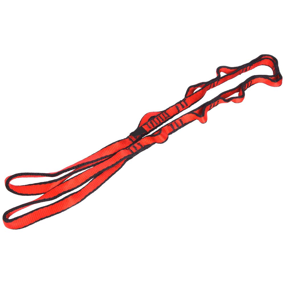 Climbing Rope Daisy Chain Rope Rock Climbing Safety Loop Sling Chain Yoga Extention Strap for Climbing Hiking Camping(Red)