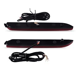 Raryloy 2x LED Rear Bumper Lights Reflector Tail