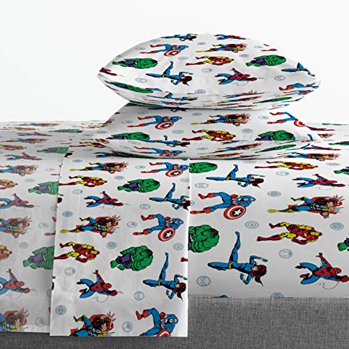 Jay Franco Marvel Avengers Fighting Team Full Sheet Set 4 Piece Set