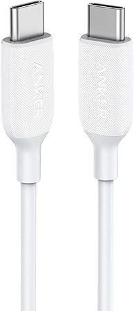 Anker PowerLine III USB-C & USB-C 2.0 ケーブル (0.9m ホワイト) 超高耐久 60W PD対応 MacBook Pro/Air iPad Pro Galaxy 等対応