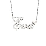 BYBWBL Eva Name Pendant Necklace Silver Color