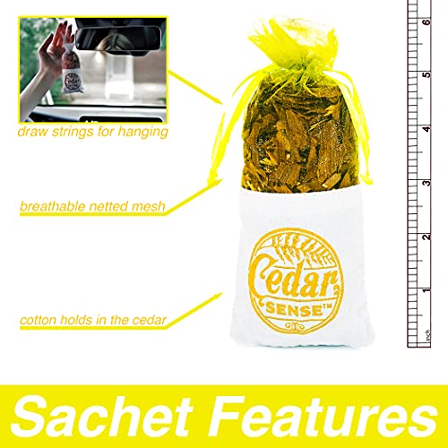 Lemon Essential Cedar Sachets CEDAR SENSE 8 Pack Essential Oil