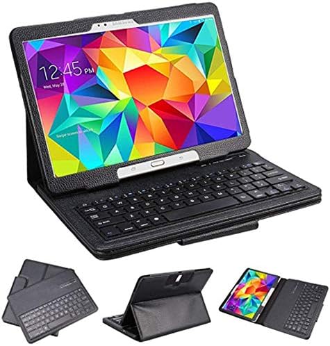 Galaxy Tab S 10.5 Keyboard Case,Pmty Slim Shell Lightweight Smart Cover with Magnetically Detachable Wireless Keyboard for Samsung Galaxy Tab S 10.5-Inch(SM-T800 T805)-Black
