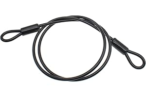 HAJXZH 4 Pcs 40 Inch Loop Cable Braided Stainless Steel Vinyl Coated Safety Wire Rope 5mm Heavy Duty Security Cable Luggage Lock Safety Cable Wire with Double Looped Ends