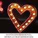 Bright Zeal 12 Inch Large Bronze LED Light Up Heart Marquee Heart with Lights and Timer - Lighted Heart Wall Decorations For Living Room - Outdoor Heart Light Up Sign Wedding Decorations For Tables