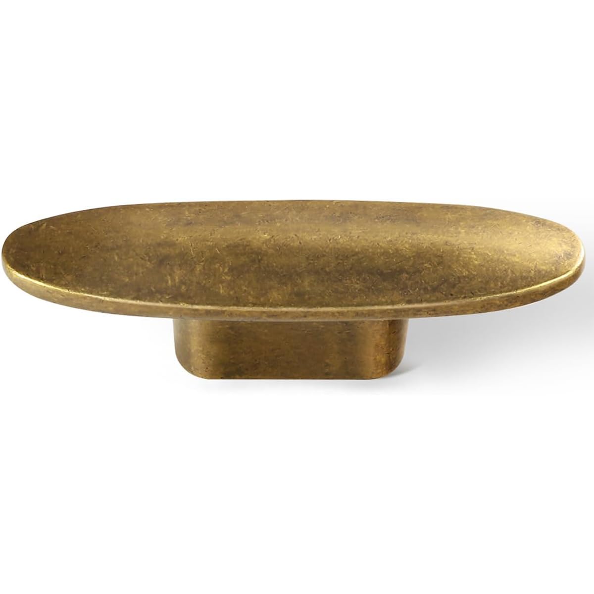 Photo 1 of Goo-Ki 12 Pack 3" Full Length Large Oval Antique Brass Drawer Knobs - Kitchen Cabinet Hardware Single Hole Retro Bar Handle Vintage Bronze Pull for Dresser Cupboard Wardrobe, 1751KB-GT