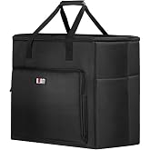 BUBM Desktop Computer Carrying Case, Padded Nylon Carry Tote Bag for Transporting Computer Tower PC Chassis,Monitor(Up to 27 inch),Keyboard,Cable and Mouse