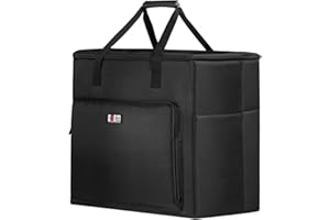 BUBM Desktop Computer Carrying Case, Padded Nylon Carry Tote Bag for Transporting Computer Tower PC Chassis, Keyboard, Cable 