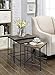 4D Concepts 3-Piece Nesting Tables with Slate Tops, Metal/Slate