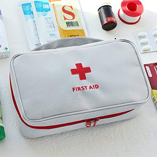Portable Medical Bag Storage Pack Emergency Survival First Aid Empty Bag Gray