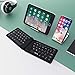 Folding Bluetooth Keyboard, Jelly Comb Ultra Slim Ergonomic Foldable Rechargeable Pocket Sized Mini BT Wireless Keyboard for iOS Android Windows Laptop Tablet Smartphone -Black