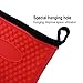 BOGZON Silicone Microwave Oven Gloves With Cotton Lining, Heat-Resistant Oven Mitts, Great for Cooking, Baking & Barbecue, 1 Pair (Set of 2), Red Color
