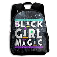 SHU-BEN School 3D Printed Black Girl Magic Logo Shoulder Backpacks Student Book Bag for Youth