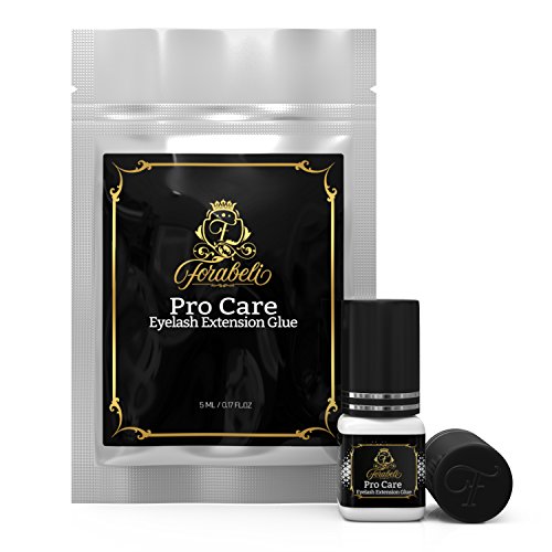PRO CARE Extra Strong Eyelash Extension Glue 5 ml | Forabeli | 1-2 Sec Drying time | Retention 8 weeks | Professional Use | Individual Semi Permanent eye lash extensions supplies | Black Adhesive