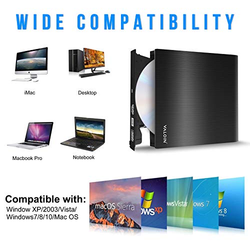 2019 Super Speed USB 3.0 External DVD Drive Portable CD/DVD -RW Drive Slim External Superdrive Burner Support PC Desktop Laptop