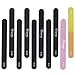 Qivange Nail Files Black Washable Emery Board Nail File and Buffer Set 80/100,120/150,180/240,320/600/3000 Grit 10 Pcs Nail Files and Buffers for Acrylic Natural Nails