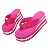 Womail 2016 Fashion Summer Clip Toe Platform Wedge Sandals High Heel for Women Hot Pink (39)