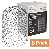 Incly 6 Pack Gutter Guard Strainer 3 Inch Downspouts Filter Keeps Unclogging