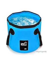 Cubo plegable de almacenamiento de agua para campi