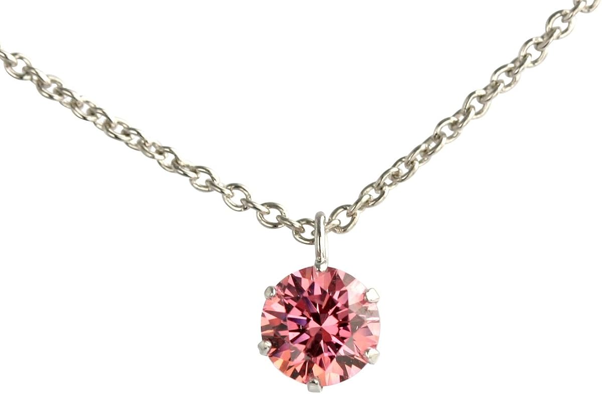 Amazon Diamond World レディース ジュエリー Pt900 0 4ct スーパーキュービック ペンダントネックレス ファンシーピンク カラー Vvs1 Excelent H C キュービック使用 ネックレス 通販