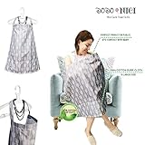Nursing Cover Privacy Breastfeeding Cover with Sewn in Burp Cloth, car seat Stroller Canopy Apron Cover Up for Breast Feeding Infant in Public, Storage Pouch Full Coverage Arrow Print (Gray 1)