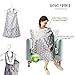 Nursing Cover Privacy Breastfeeding Cover with Sewn in Burp Cloth, car seat Stroller Canopy Apron Cover Up for Breast Feeding Infant in Public, Storage Pouch Full Coverage Arrow Print (Gray 1)