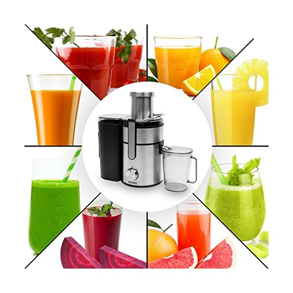 Duronic Juicer JE10 | Centrifugal Juice Extractor | 2 Speed Settings | 1000W | Stainless-Steel | Wide Mouth | For Whole…