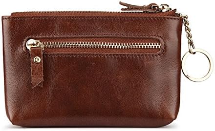 GENMEO Vintage Cow Leather Men Wallets with Key Chain
