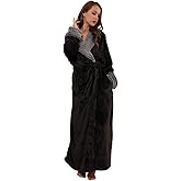 SUNBABY Thicker Long Flannel Sleepwear for Women and Man Imitation Fur Collar Bathrobes Warm Couple Pajamas
