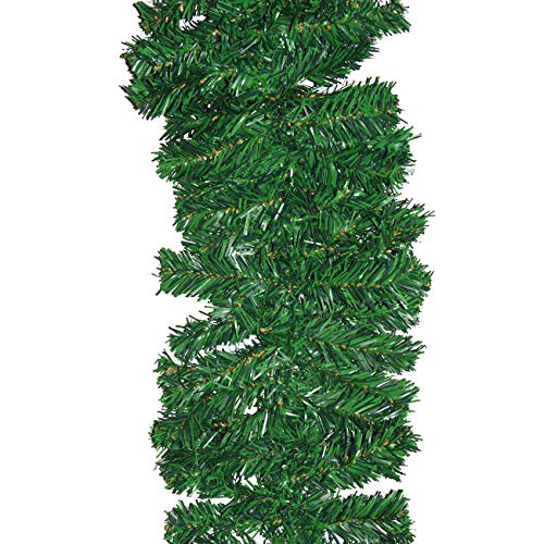 TKK 9ft Christmas Green Garland Xmas Pine Garland Wreaths Ornament (Green Garland, 1 Pack)