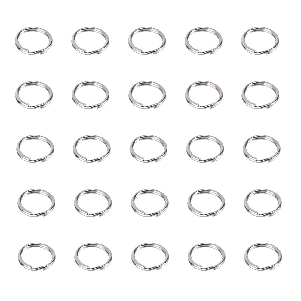 NBEADS 1000 Pcs Metal Split Rings Keyrings Keychain Ring, Platinum, 15x2mm;Inner Diameter: 12mm, Metal Rings Connectors for Crafts Jewlery Making