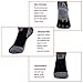 YUEDGE Men's 2 Pack Antiskid Wicking Cushion Cotton Socks For Outdoor Camping Hiking backpacking Sports(2 Pack Dark Grey)