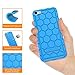 Fintie Silicone Case for iPod Touch 7 iPod Touch 6 iPod Touch 5 - (Honey Comb Series) Impact Shockproof Anti Slip Soft Protective Cover for iPod Touch 7th 6th 5th (Kids Friendly), Blue