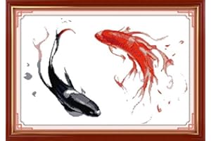 Maydear Cross Stitch Kits Stamped Full Range of Embroidery Starter Kits for Beginners DIY 11CT 3 Strands -Good Luck (Surplus Year After Year) 35.8×24.8（inch）