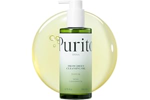 PURITO From Green Cleansing Oil, Fragrance-Free Makeup Remover for Face & Eyes, Gentle Vegan Oil Cleanser for Sunscreen & Waterproof Makeup, Cruelty-Free Korean Skin Care, 6.76 fl.oz / 200ml