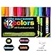 Liquid Chalk Markers 12 Pack with 60 Pcs of Multi-Size Chalkboard Labels, Reversible Tips - Non-Toxic, Odorless, Erasable by INNOCHEER