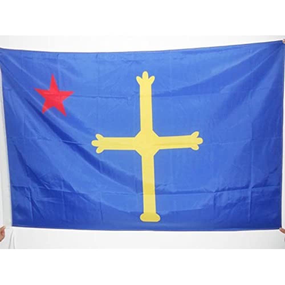 AZ FLAG - Asturias Independentist Flag - 2x3 Ft - Asturias Asturina nacionalist Banner with Sleeve - 100% Polyester - Fade Resistant - Vivid Colors - 2' x 3' Feet - 90x60 Cm