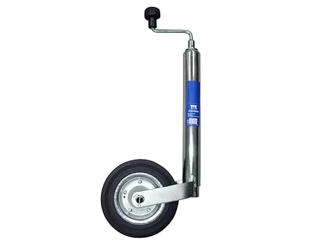 TFA 88615 Stützrad mit Kurbel 48 mm, Vollgummirad, 200 x 50 mm
