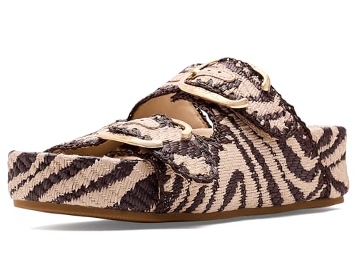 Loeffler Randall Womens Nico Two Band Sandals Vintage Zebra 6.5 Medium at Amazon