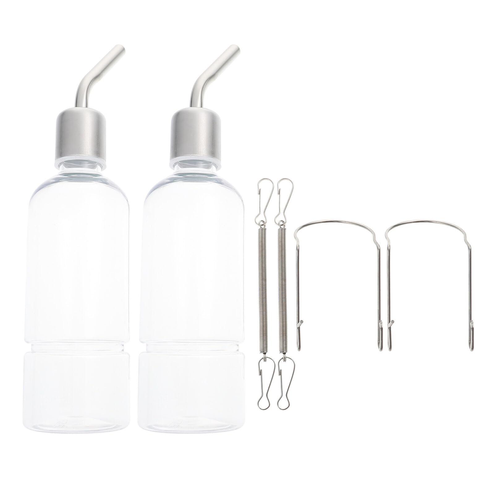 Balacoo Hamster Water Bottle - 2Pcs Plastic Hanging Water Dispenser Automatic Rabbit Water Bottles Guinea Pig Water Bottle Non Drip Small Animal Water Bottle for Rabbit Chinchillas