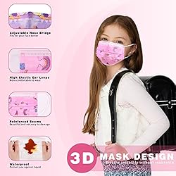 IGINOA Kids Face Mask 3 Ply Layer Safty Breathable