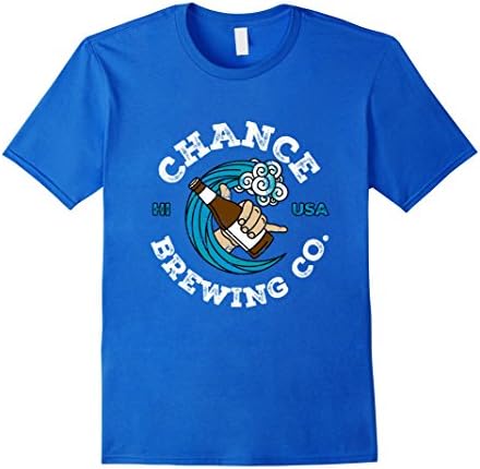 Men's Chance Brewing Co Hawaiian Beer Logo T-shirt Large Royal Blue